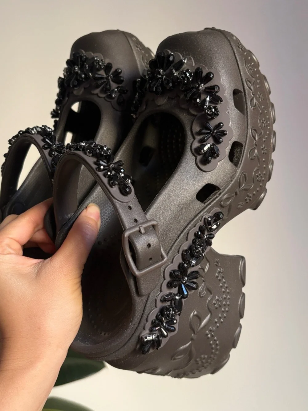 Simone Rocha X Crocs Ballerina Platform Size 6 Espresso